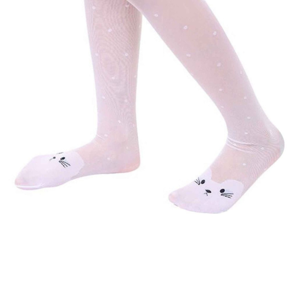 Barn Sidenstrumpor Vår Sommar Tights VIT 135-155CM white 135-155cm-135-155cm