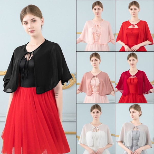 Blonde sjal Bryllup Cape SORT Black
