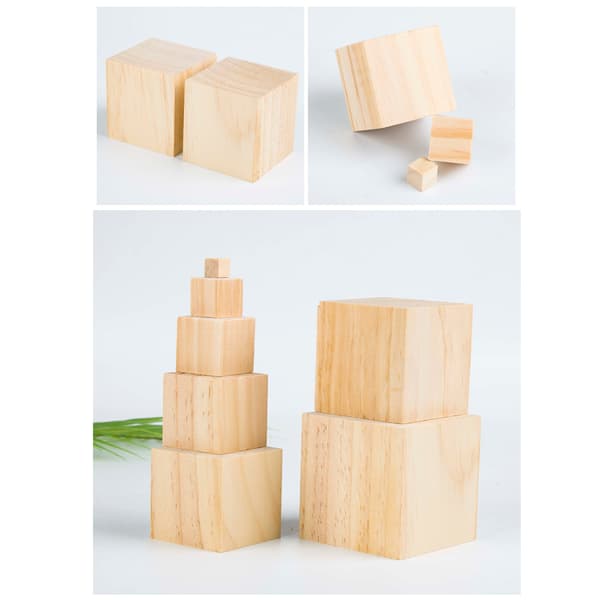 10 stk. Trækube Træfirkantblok 2X2X2CM 2x2x2cm