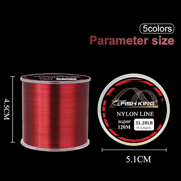 Nylon fiskeline Elastisk trådspole KAFFE-0,8 KAFFE-0,8 Coffee-0.8