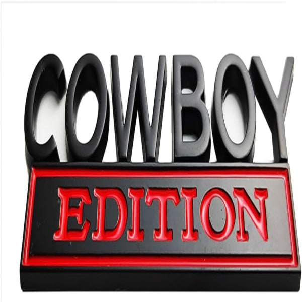 2 stk Cowboy Edition Emblem Sticker Bil Bumper Sticker