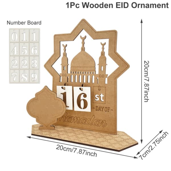 Ramadan Nedtællingskalender Træ Eid Mubarak Ornament