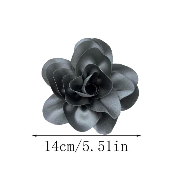 Stor blomsterbrosje franske kvinner Corsage GRÅ grey