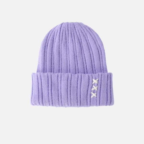 Brättelös cap Jacquardsydd hatt LILA Purple