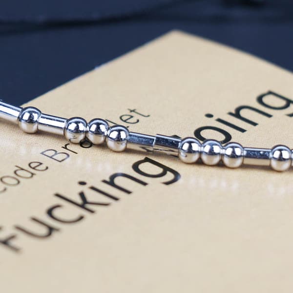 Morse Code Armbånd Perlearmbånd HELD HELD Luck