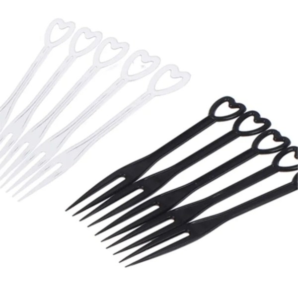 100 stk Fruktgaffel Fruktplukking TRANSPARANT Transparent