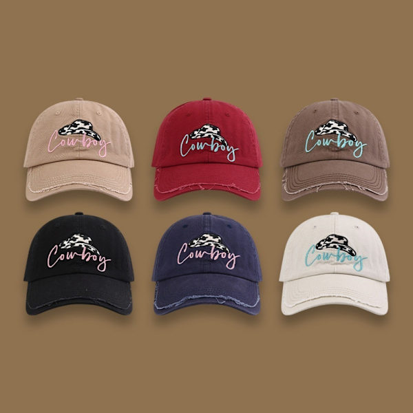 Muodikas baseball- cap kirjaimella brodeerattu cap MUSTA Black