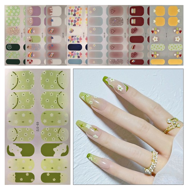 Franske negleklistremerker Nail Art Sticker 3 3 3