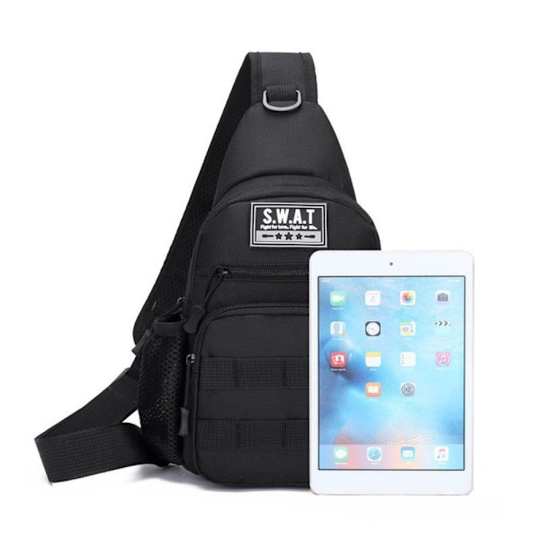 Outdoor Axelväska Sling Sport Bröstväska SVART SVART black
