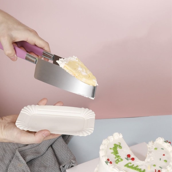 Cake Slicer Cutter Pai Cutting Cake Clip Pink