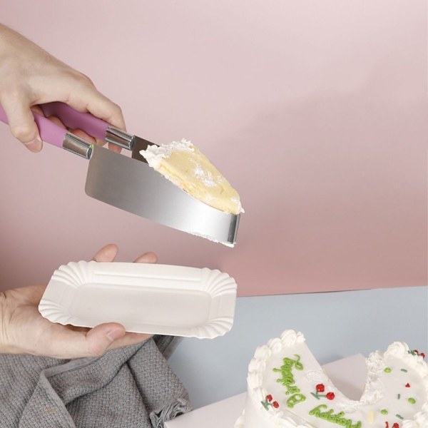Cake Slicer Cutter Pie Cutting Cake Clip Pink