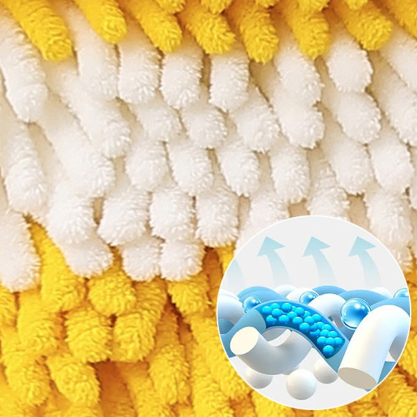 Chenille Handboll Hängande Handduk GUL yellow