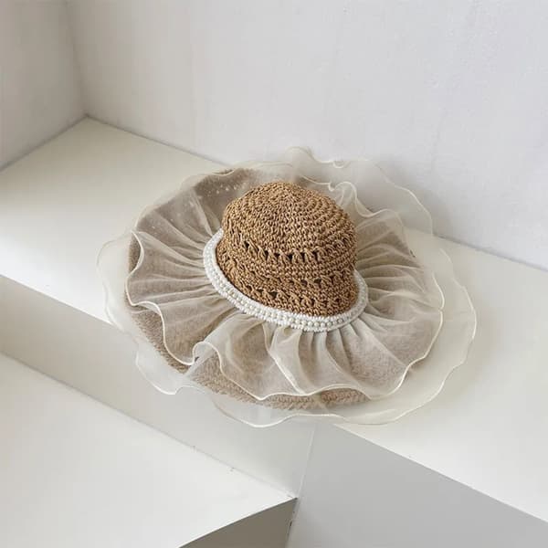 Nye solhatter Luksus blondeperle Dame solhette 02 02 02