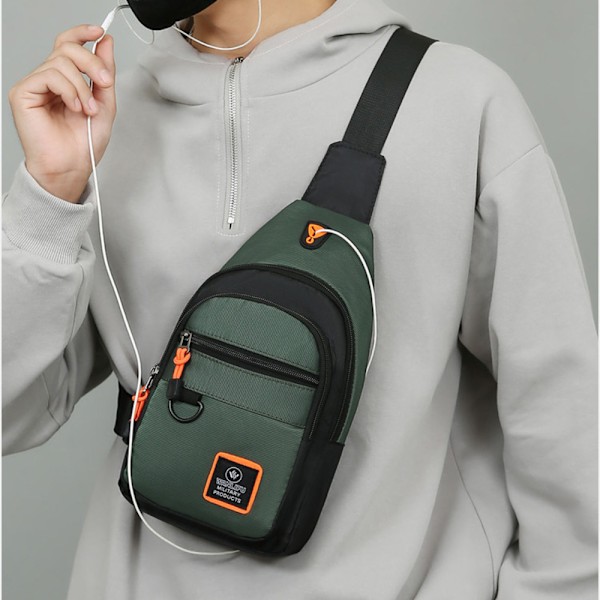 Brysttaske Messenger Bag SORT Black