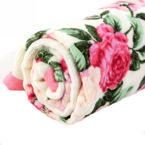 Soft Flower Printing Handdukar Badrumshanddukar ORANGE orange