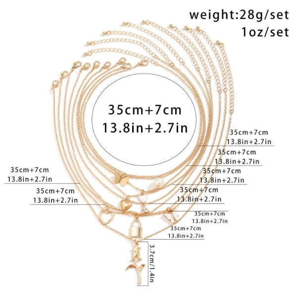 Butterfly Tassel Halskæde Stacking Chain Halskæder 1 1 1