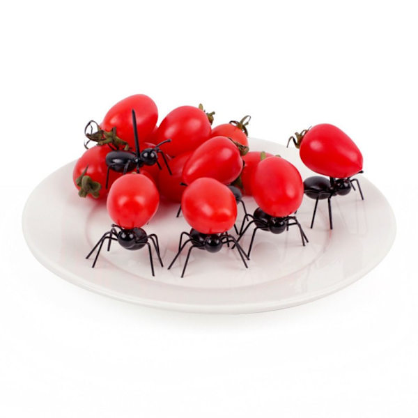 12 kpl Ants Moving Shape Fork Ants Moving Fruit Fork -kakkusisäosa 12pcs