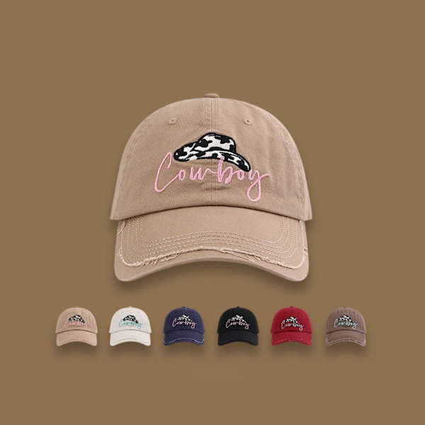 Muodikas baseball cap kirjaimella brodeerattu cap KHAKI Khaki