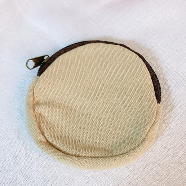 Cirkulær pung møntpung BEIGE Beige