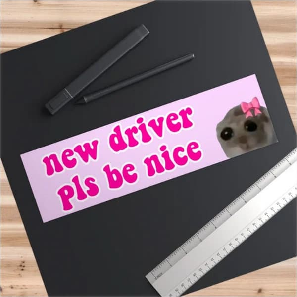10 stk. Nice Driver bilmærkat selvklæbende elevchauffør B-10PCS