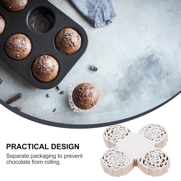 50 stk Chokoladebakke Papir Chokolade Slikkopper SORT SORT Black