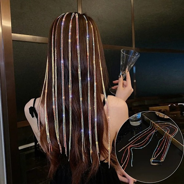 Krystal Kæde Hårnål Dingle Hårnål E E E