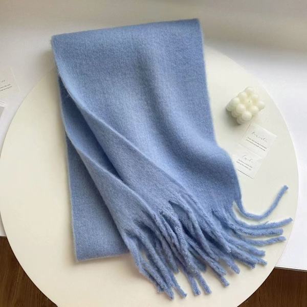 Vinter Cashmere Tørklæde Lange kvast Tørklæder BLÅ Blue