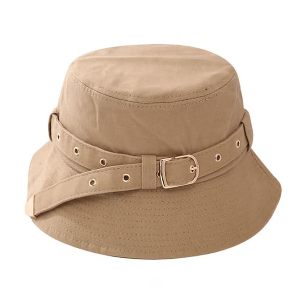 Bomulls bøttehatter Dame Sommerhatt HVIT White