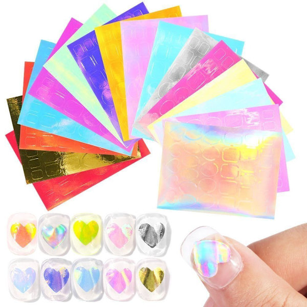 Laser Nail Film Aurora Nail Foils Nail Cube Sticker