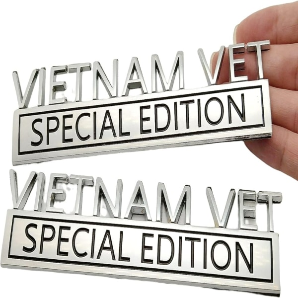 2ST Vietnam Vet Special Edition Emblem 3D Letter Bildekaler