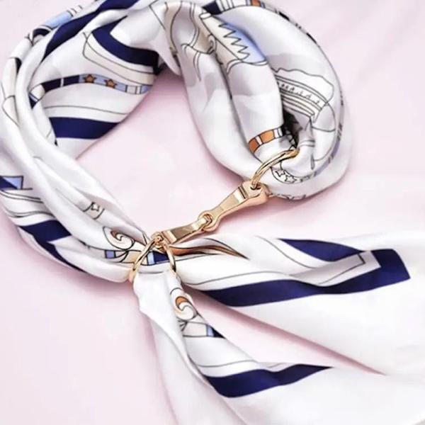 Silke skjerf Clip Dame Silke skjerf Spenne ROSE GULL Rose gold