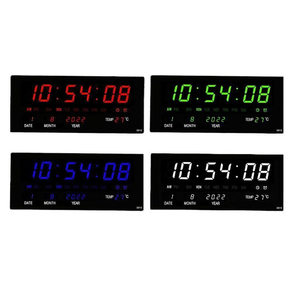 Elektronisk vægur Digitale LED-ure 1 1 1
