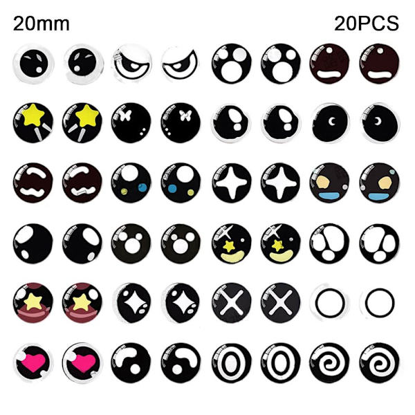 20 st/10 par Eyes Crafts Eyes Puppet Crystal Eyes 20MMSTYLE 20mmStyle random