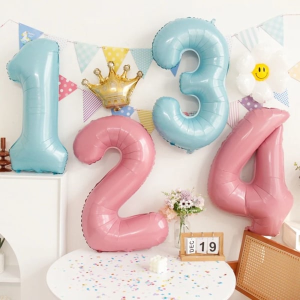 Fødselsdag tal balloner Jumbo nummer ballon 2 2 2