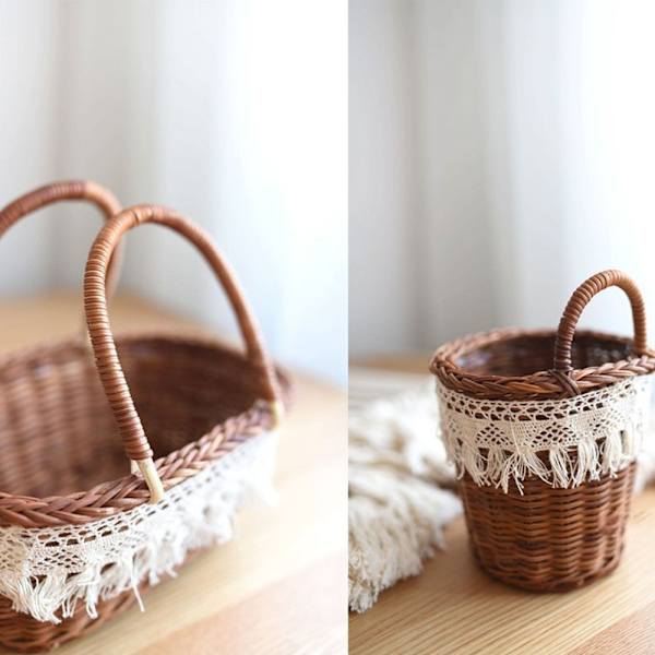 Rattan Basket Flower Basket B-S B-S B-S