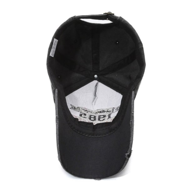 Brevbroderi Baseballkepsar Snapback Hattar SVART black