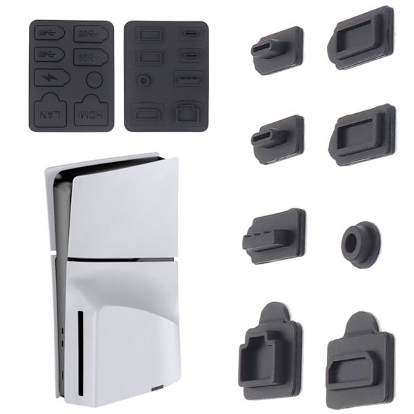 8st/ set Silikondammplugg Dammtät plugg VIT white
