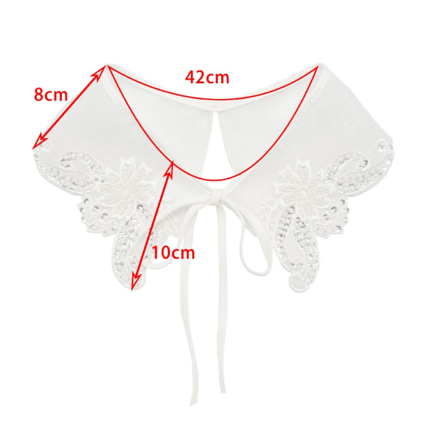 Damspetskrage Avtagbar skjorta Kragemantel Fake False