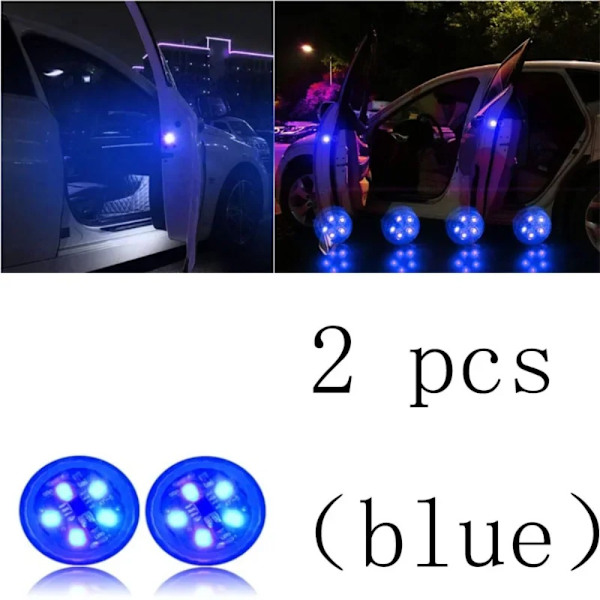 2 Stk Advarselslys Signallamper BLÅ blue