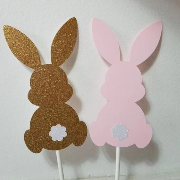 10 kpl Easter Bunny Ears Cupcake Toppers 2 2 2