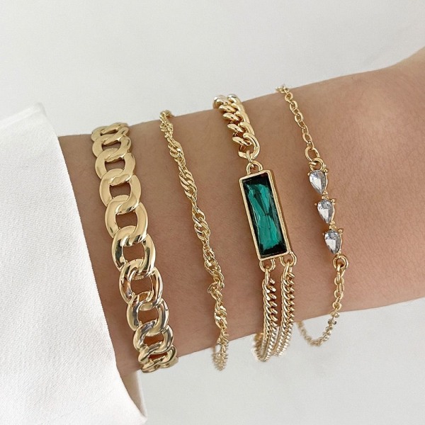 Set i legering Gröna Zircon Eye Style STYLE 03 STYLE 03 Style 03