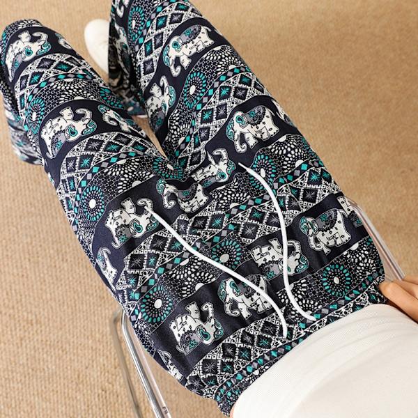Byxor med vida ben Elephant Print Pant 06 06 06