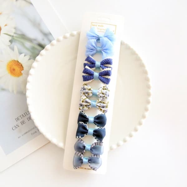 10 st Rosett-hårklämmor BB-klämmor BLÅ blue