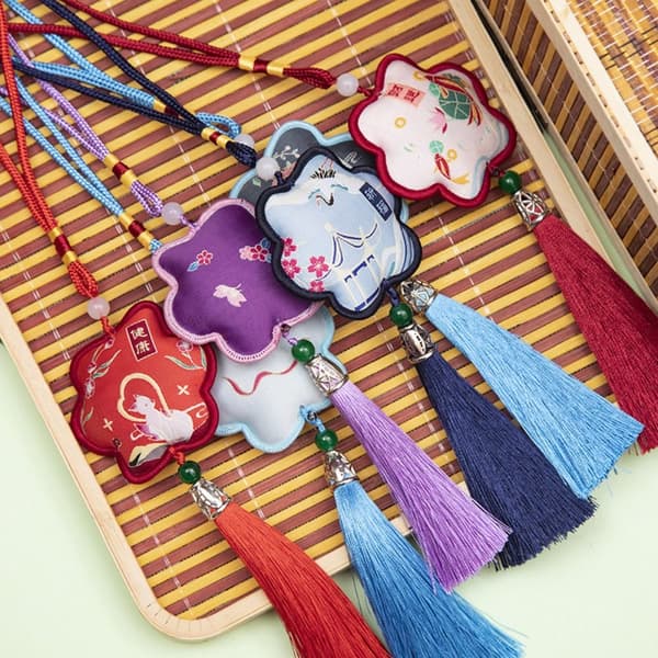 Røkelsespose Broderi Sachet BLÅ Blue