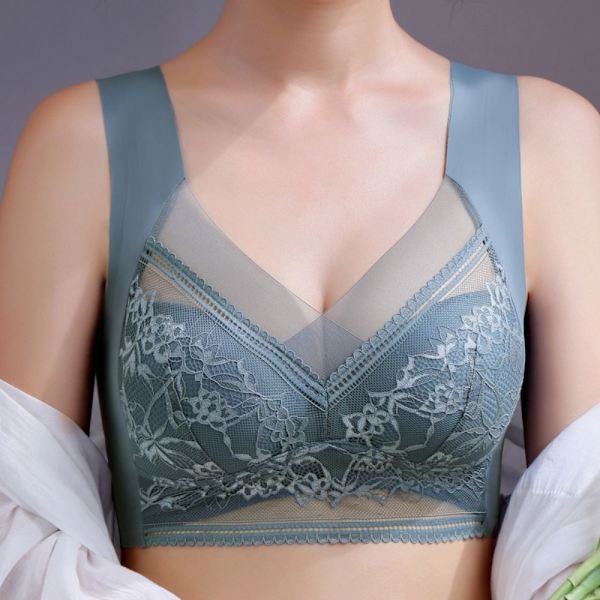 Sexet blonde-BH Perspektiv Full Cup Lingeri BLÅ 3XL blue 3XL