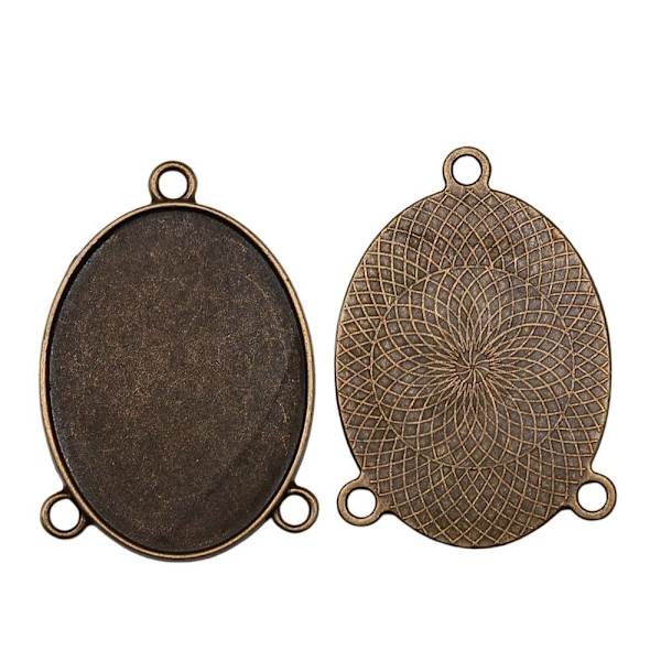 Ovala hängbrickor Hängbrickor med Cabochon Cabochon-inställning