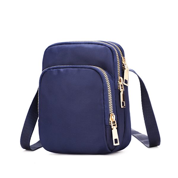 Kvinder Crossbody lynlåstaske Mobiltelefon Skuldertaske SORT Black