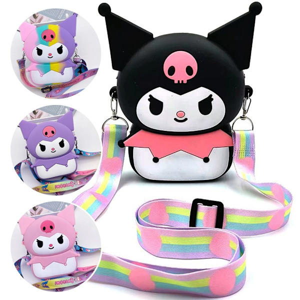1 Stk Kuromi Silikonepung Kawaii Taske SORT SORT