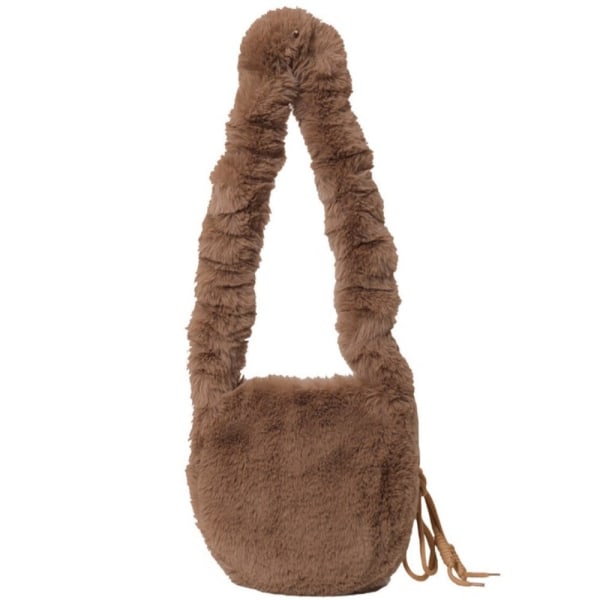 Kvinner Furry Crossbody Bag Y2K Furry Satchel Bag KHAKI khaki