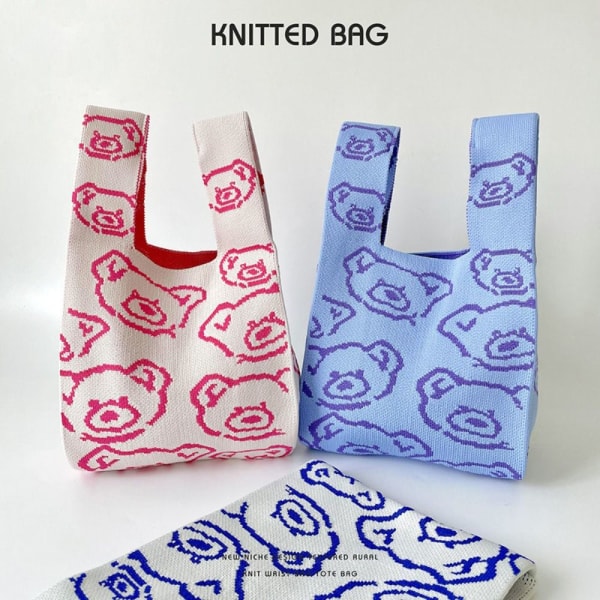 Knit Handbag Knot Wrist Bag 1 1 1
